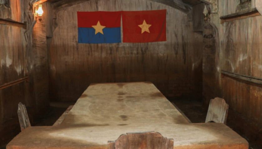 Cu Chi Tunnels Vietnam National Flags